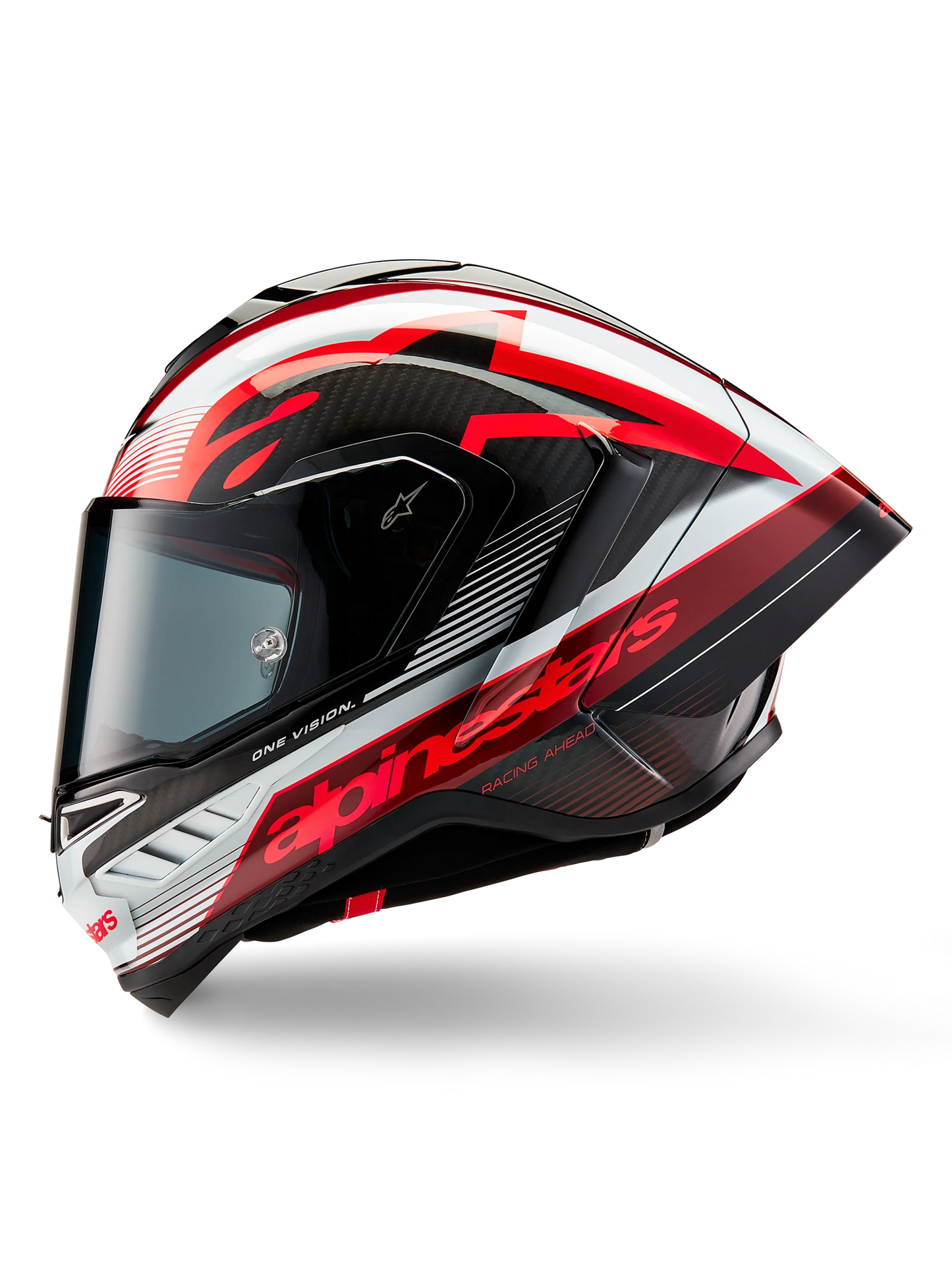 Supertech R10 Helmet - Team - Black/Carbon Red/Gloss White