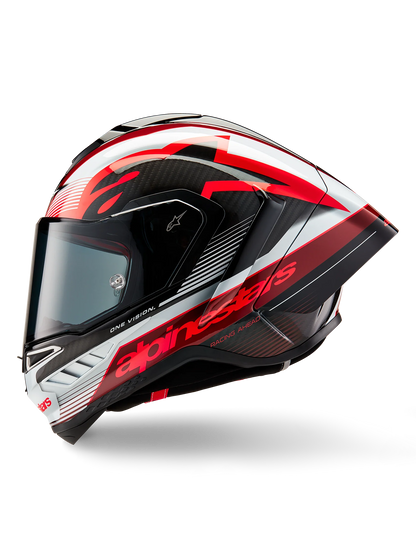 Supertech R10 Helmet - Team - Black/Carbon Red/Gloss White