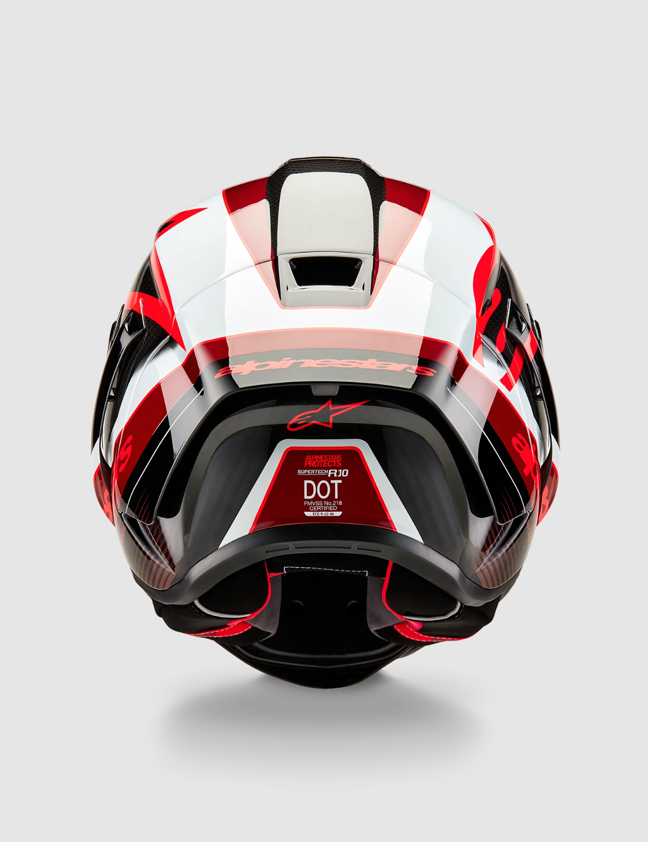 Supertech R10 Helmet - Team - Black/Carbon Red/Gloss White