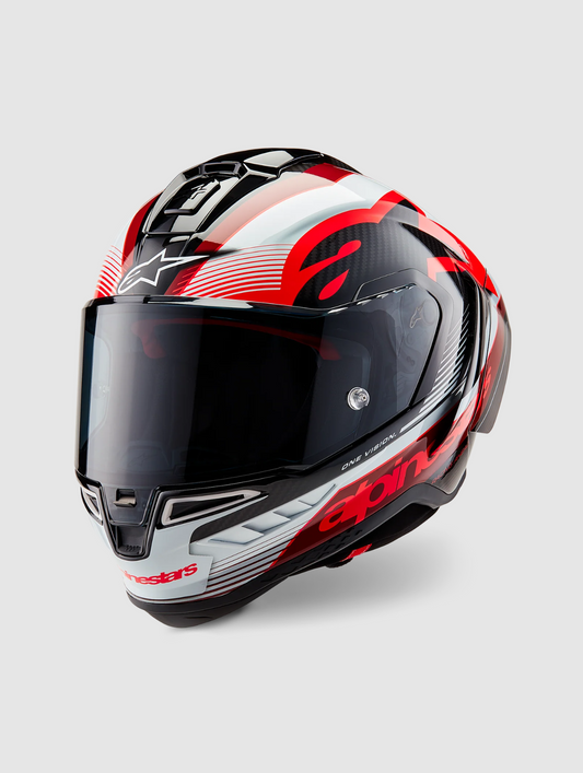 Supertech R10 Helmet - Team - Black/Carbon Red/Gloss White