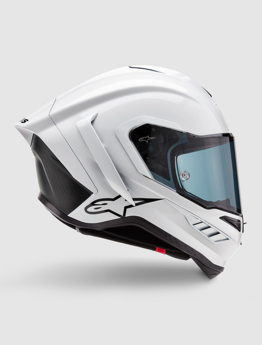 Supertech R10 Solid Helmet - Glossy White/Matte Black - Small