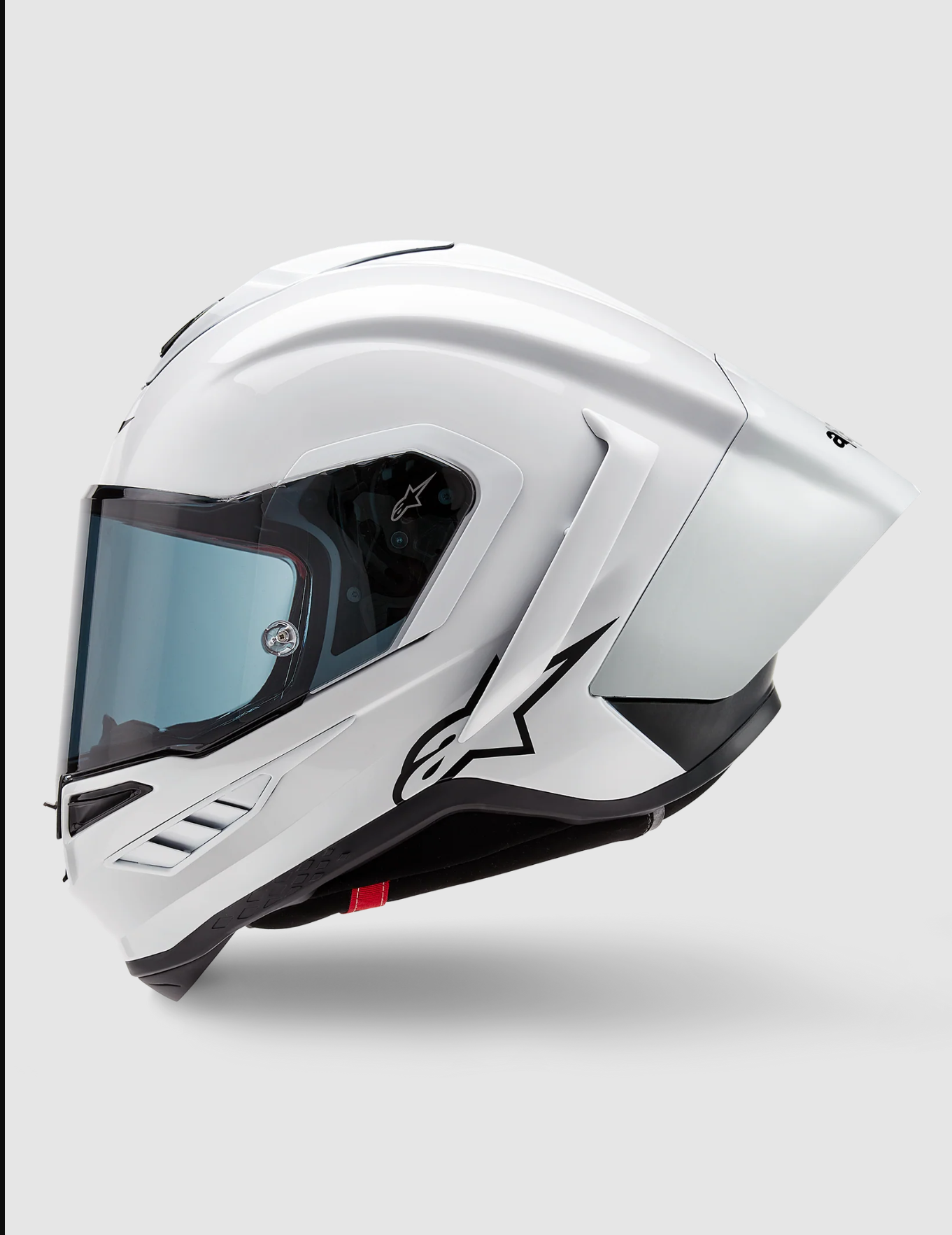 Supertech R10 Solid Helmet - Glossy White/Matte Black - Small