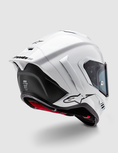 Supertech R10 Solid Helmet - Glossy White/Matte Black - Small