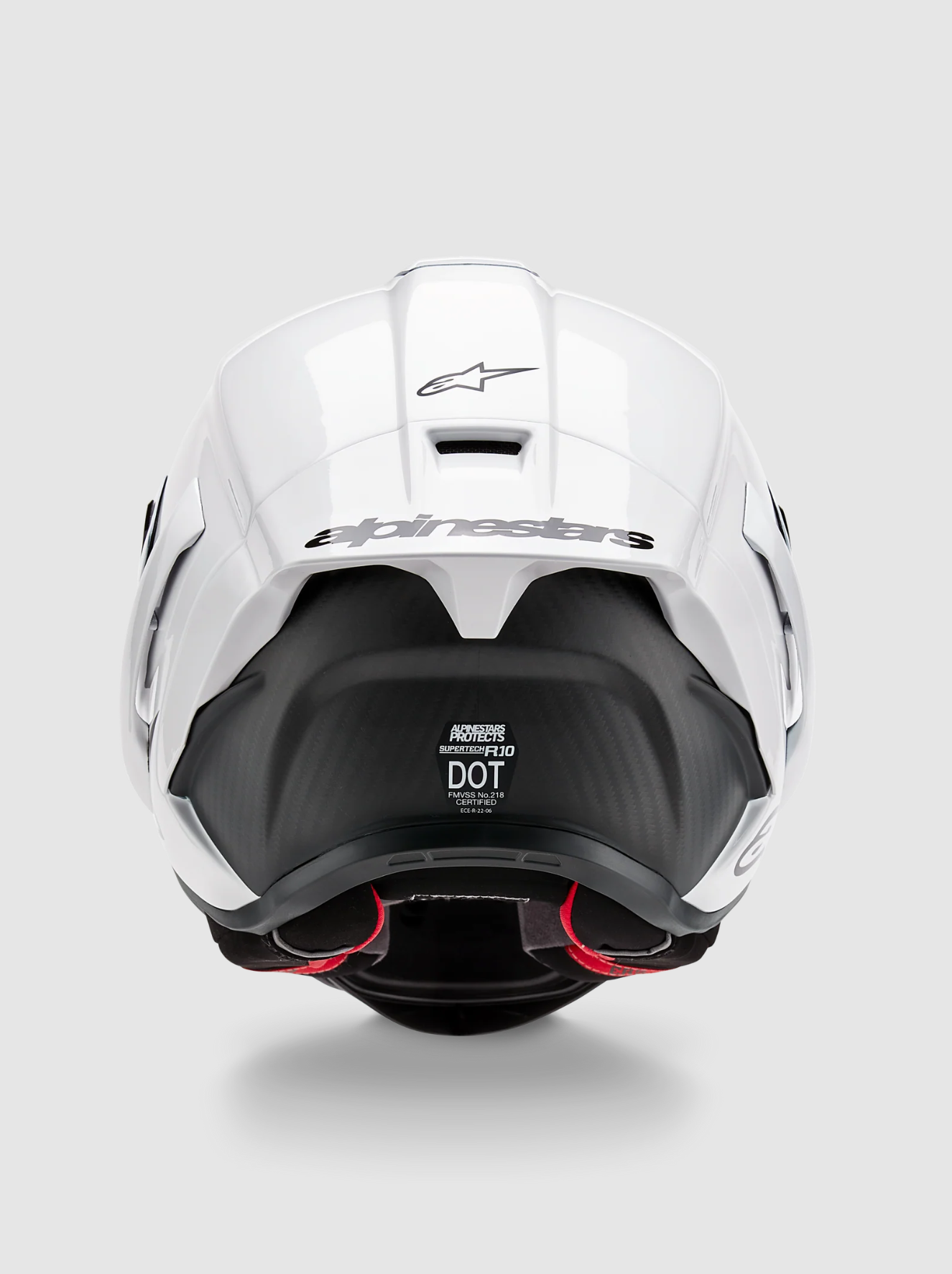 Supertech R10 Solid Helmet - Glossy White/Matte Black - Small